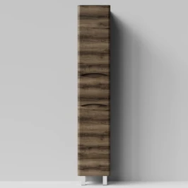 Пенал Адель 35 (1 ящик, 2 двери) напольный, Дуб крымский коричневый ПВХ 131005-9005, левый, бельевая корзина