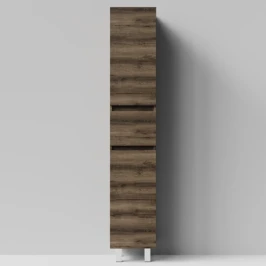 Пенал Бест 35 (2 двери, 1 ящик) напольный, Дуб крымский коричневый ПВХ 131005-9005, левый, бельевая корзина