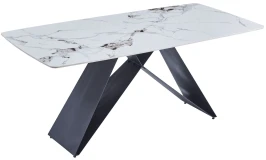DT310 Стол обеденный Patek Philippe 180*90*76 см, керамическая столешница, основание металл черный
