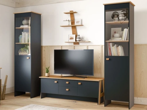 Шкаф с витриной  «Скандинавия П» КМК 0905.28, Графит/ дуб наварра