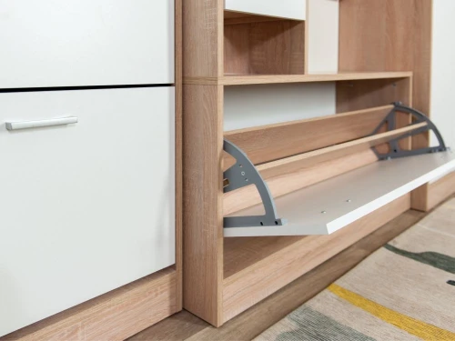 Прихожая «Интер» со шкафом, Дуб сонома/белый