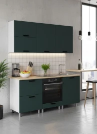 Готовая кухня МК Аленушка 1,8м Астра Лаванда Изумруд,скоба черный,сонома