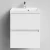 Тумба Бест 50  подвесной, белый глянец Vodok с раковиной в комплекте