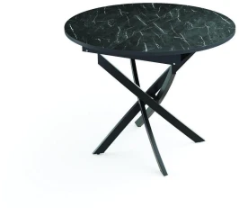 Стол обеденный Адажио 55.04 Черный/Мрамор черный