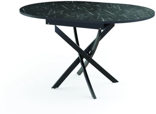 Стол обеденный Адажио 55.04 Черный/Мрамор черный
