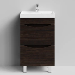 Тумба Лайт 50 напольный, Палисандр ПВХ 43101 Vodok с раковиной в комплекте