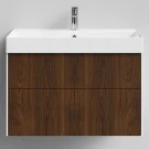 Тумба Лоренцо, 85 подвесной, Дуб цвет 11 Vodok с раковиной в комплекте