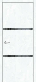 Межкомнатная дверь экошпон mr.wood Браво-2.55 Snow Art Mirox Grey