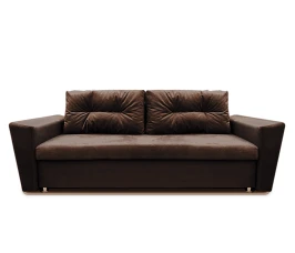 Диван еврокнижка Амстердам 145, велюр коричневый ППУ