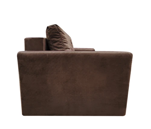 Диван еврокнижка Амстердам 145, велюр коричневый ППУ