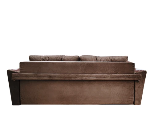 Диван еврокнижка Амстердам 145, велюр коричневый ППУ