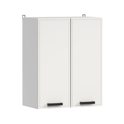 Готовый кухонный гарнитур ГК Аленушка 1,6м Магнолия Молочный/Молочный,скоба черный,сонома