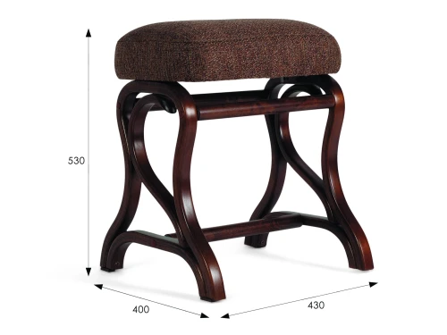 Банкетка Диана темно-коричневый/рогожка коричневая