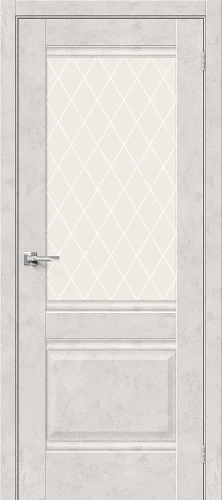 Межкомнатная дверь экошпон Прима-3 Look Art White Сrystal
