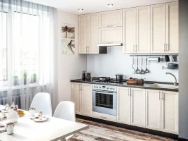 Модульная прямая кухня Сканди-03 Cappuccino Softwood