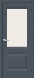 Межкомнатная дверь эмалит BRAVO Прима-3 Stormy Matt White Сrystal