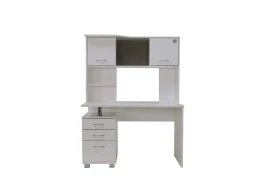 Стол компьютерный МАКСИМ-1, Белый Шёлк