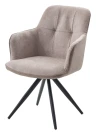 Стул НОРМАН 360 град., цвет BELLA-03/CYPRUS-03 латте, шенилл/замша / черный каркас М-City