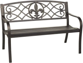 Скамейка стальная АЖУРНАЯ «OPENWORK» цвет бронза