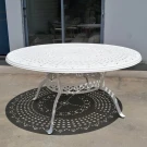 Белый стол Geraldine 150 из литого алюминия