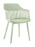 DC273 Стул пластиковый, ЗЕЛЕНЫЙ#8065 c подушкой