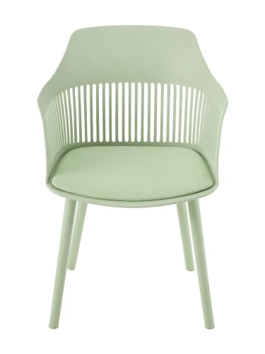 DC273 Стул пластиковый, ЗЕЛЕНЫЙ#8065 c подушкой