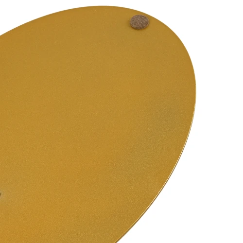 Стол приставной овальный МеталлАрт М015 белый мрамор/золото