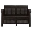 Диван пластиковый RATTAN Luxe арт.ЭП 646989 2х местный (коричневый)