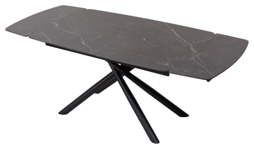 Стол RIVOLI 140 MATT BLACK MARBLE SOLID CERAMIC / BLACK, ®DISAUR