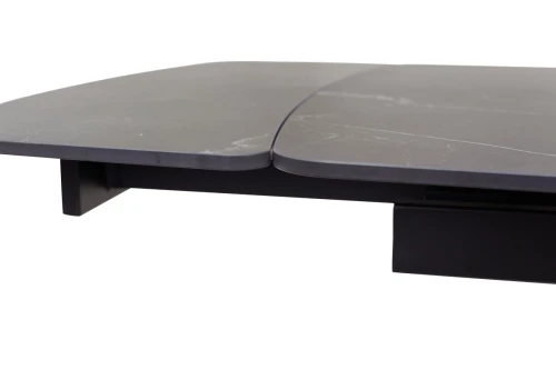 Стол RIVOLI 140 MATT BLACK MARBLE SOLID CERAMIC / BLACK, ®DISAUR