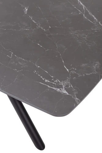 Стол RIVOLI 140 MATT BLACK MARBLE SOLID CERAMIC / BLACK, ®DISAUR