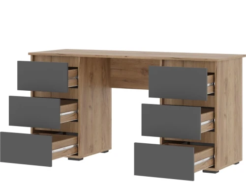 Стол «Хелен» ПС-02, графит/дуб крафт золотой