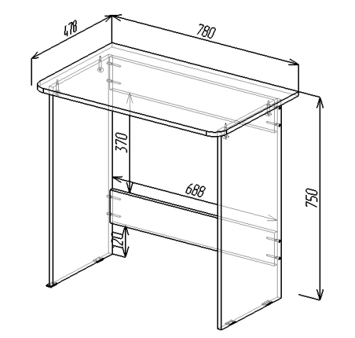 Стол компьютерный М-1 Дуб вотан