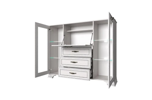 Тумба 2V1D3S, TIFFANY, цвет вудлайн кремовый