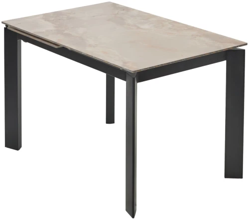 Стол CORNER 120 GLOSS AMBER JADE SOLID CERAMIC / BLACK, ®DISAUR