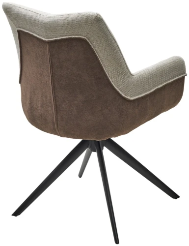 Стул PONTUS 360 град. поворот. KN01-05 Бежевый/ BZ1046-21 Коричневый/ Черный, ®DISAUR