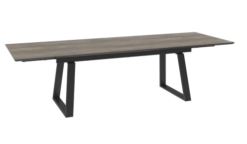 Стол DikLine AKZ200 Керамика древесный Plank BG 111/подстолье черное/опоры черные (2 уп.)