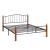 Кровать AT-915 дерево гевея/металл, 160*200 см (Queen bed), красный дуб/черный