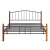 Кровать AT-915 дерево гевея/металл, 160*200 см (Queen bed), красный дуб/черный