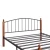 Кровать AT-915 дерево гевея/металл, 160*200 см (Queen bed), красный дуб/черный