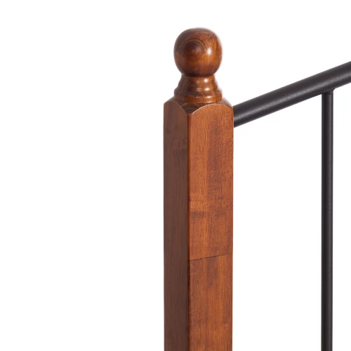 Кровать AT-915 дерево гевея/металл, 160*200 см (Queen bed), красный дуб/черный