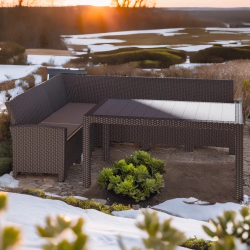 Комплект мебели под ротанг Калифорния “California“ с угловым диваном 240х188 см арт.80497 с подушками столом 1650х950 см