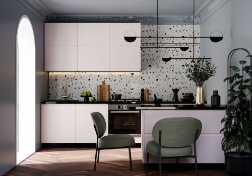 Кухня модульная Маори 3000 Розе Эмаль прямая