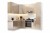 Кухонный гарнитур Валерия 2400х1700 Капучино глянец МДФ ПВХ угловой