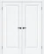 Двустворчатая межкомнатная дверь BRAVO Прима-0 White Silkwood