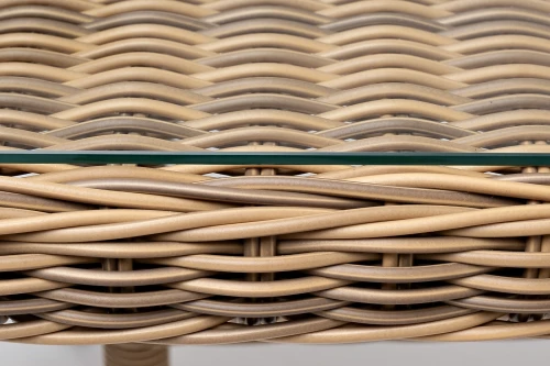 "Латте" плетеный стол из искусственного ротанга 140х80см, цвет соломенный