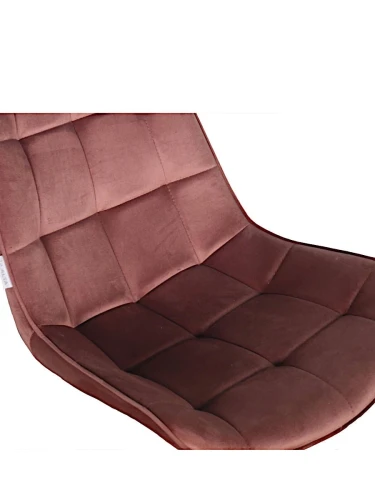 DC705 Стул мягкий, ПЫЛЬНО-РОЗОВЫЙ#G62-23 велюр, каркас металл шампань