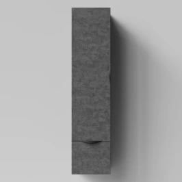 Пенал Марко 35 подвесной, дверь и ящик, ручки Черные, Серый камень ПВХ 57806, левый