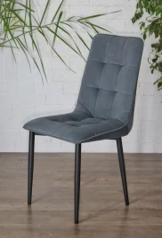 Стул ДАРЛИНГ 360 град. поворот. B28 Темно-серый, велюр / черный каркас, М-City