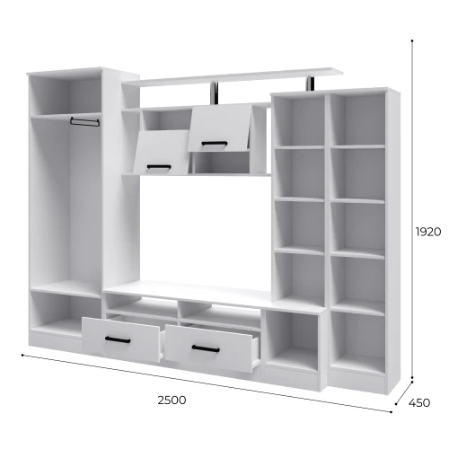 Стенка в гостиную Оскар-5, белый